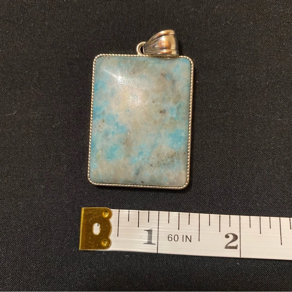 VGT Silver-Tone Turquoise Pendant - Picture 8 of 8